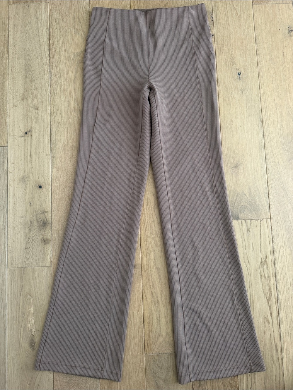 lululemon athletica Ribbed Flare Pants in Taupe Brown